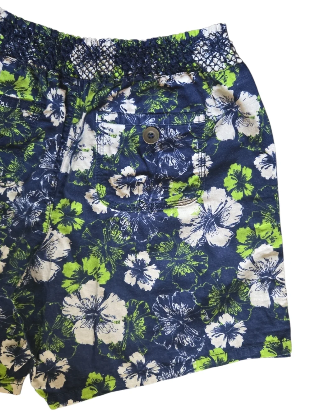 MASSINI Tropical Floral Linen Shorts - Small